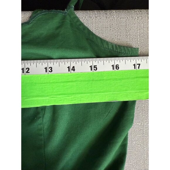 J. Crew Factory Scallop-trim button-front midi dress in fern canyon green sz 6 - Picture 15 of 16